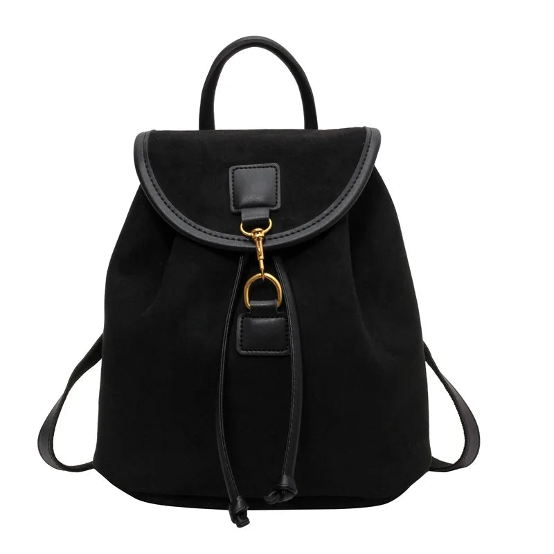 Fashion Women's Stylish Double Shoulder Backpack Large Capacity College Book Bag with Elegant Design Trendy Handbag for Students