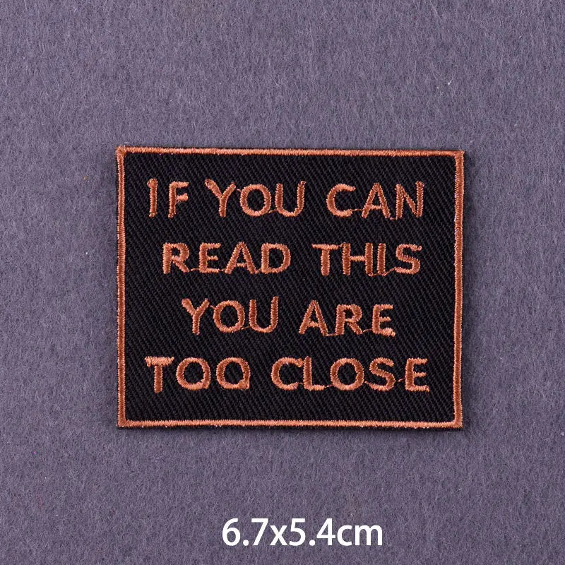 Indicative Slogan Patch Iron/Sew On Patches For Clothing Thermoadhesive Patches Embroidery/Fusible Patch Stay Weird Applique DIY