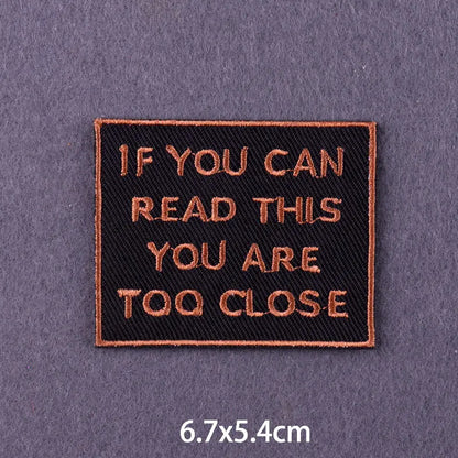 Indicative Slogan Patch Iron/Sew On Patches For Clothing Thermoadhesive Patches Embroidery/Fusible Patch Stay Weird Applique DIY