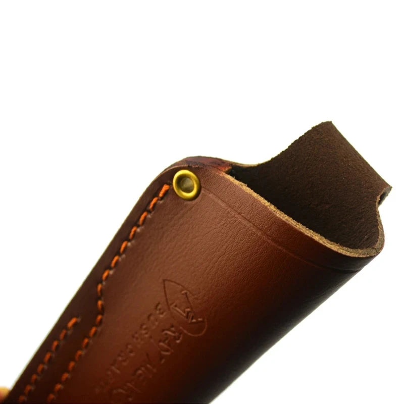 1 PC First Layer Cowhide Leather Small Straight Knife Scabbard Sheath for Bushraft RAY MEARS Nordic Outdoor Case Holster Cover
