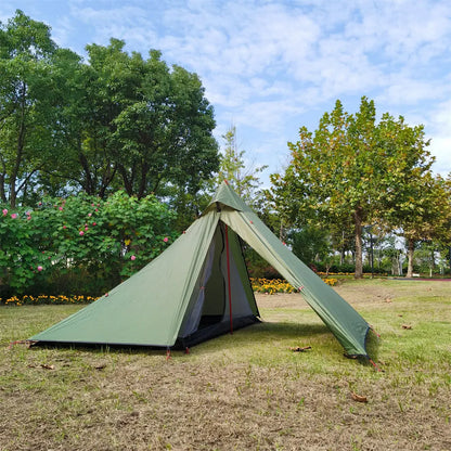 Outdoor 2 People Ultralight Mountain Gear with 2 Door Spire Tent Waterproof Camping tourist with Chimney Hole Hot Tent Camp