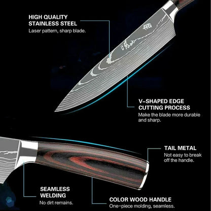 Professional Chef Kitchen Knives Stainless Steel 7CR17 Meat Cleaver  Extremely sharp Fruit Vegetable Utility Chef Kitchen Tool