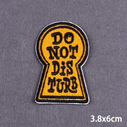 Indicative Slogan Patch Iron/Sew On Patches For Clothing Thermoadhesive Patches Embroidery/Fusible Patch Stay Weird Applique DIY