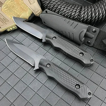 Survival Fixed Blade Knife High Hardness 5Cr13Mov Blade ABS Handle Military Tactical Outdoor Knife EDC with Sheath Hunting Tool
