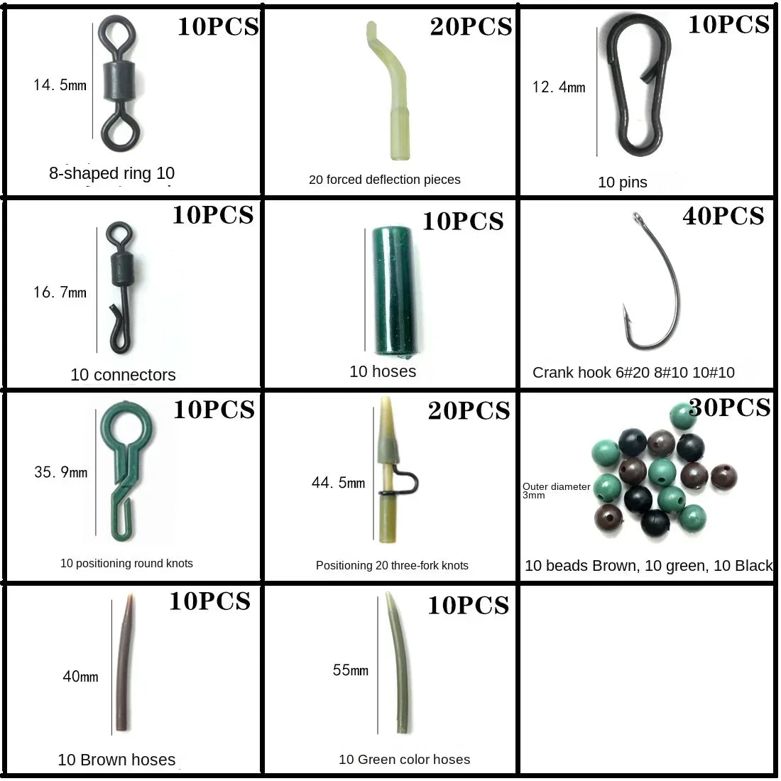 Articulos De Pesca Carp Fishing Tackle Kit Anti Tangle Sleeves Hook Stop Beads Swivels All for Fishing Goods Accessories