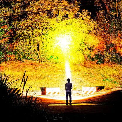 Powerful Flashlight With 7 Lamp Beads Super Tactical Light With COB Side Light Camping Lantern USB Rechargeable Outdoor Torch