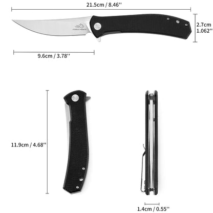 FREETIGER 2025 New Pocket Knife D2 Blade Micarta Folding Knife for Outdoor Camping Tactical Hunting Survival Knives EDC Tools