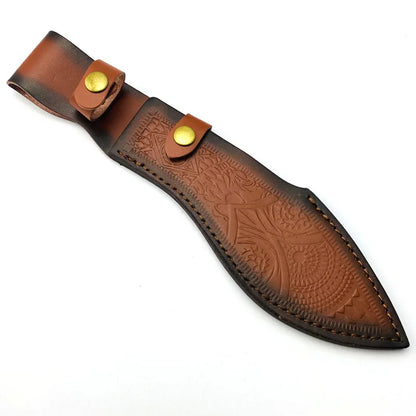 With Brass Buckle Genuine Cow Leather Cowhide Outdoor Straight Knife Scabbard Sheath Fixed Blade Portect Cover Holders Pants