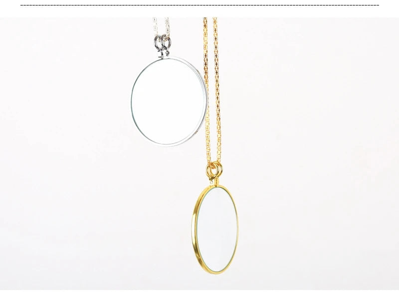 Magnifying Glass Reading Glasses Pendant Jewelry Optical Magnifier with Chain Necklace Neckglasses Portable Monocle Dropshipping