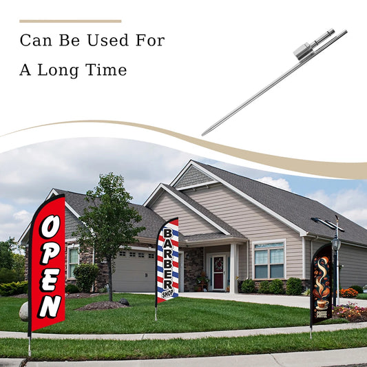Ground Spikes For Flagpole Feather Beach Flag Pole Holder Base Stake Banner Swooper Hardware Sturdy Flag Rod Heavy Duty