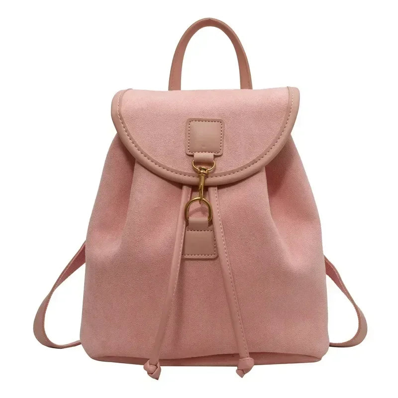 Fashion Women's Stylish Double Shoulder Backpack Large Capacity College Book Bag with Elegant Design Trendy Handbag for Students