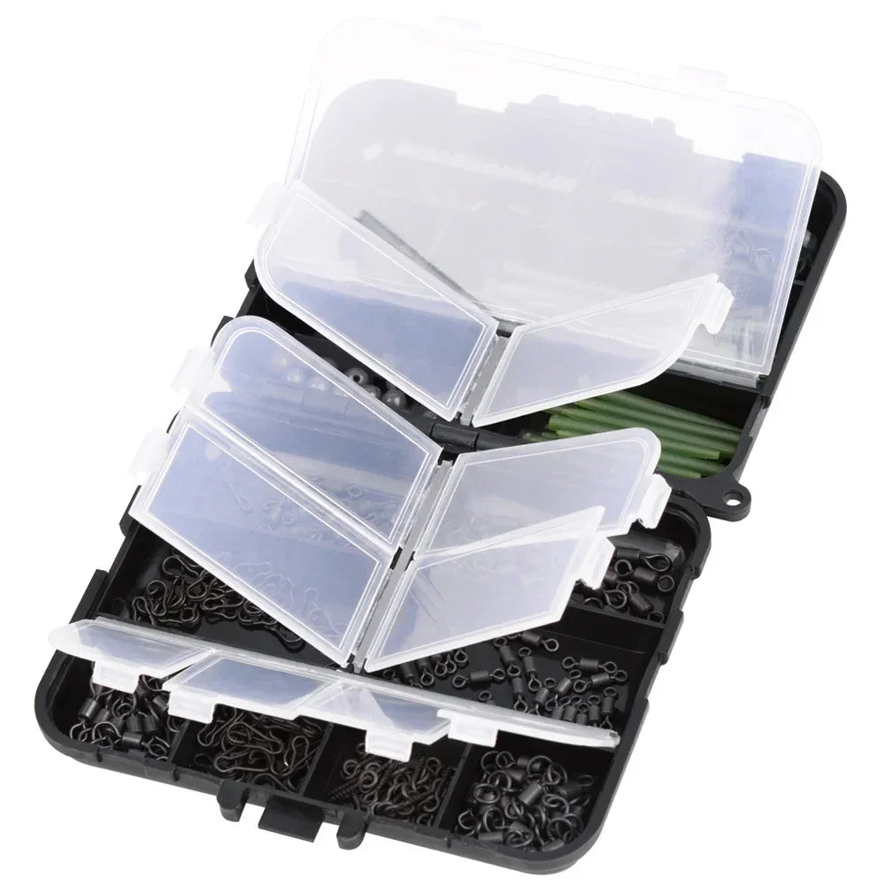 Articulos De Pesca Carp Fishing Tackle Kit Anti Tangle Sleeves Hook Stop Beads Swivels All for Fishing Goods Accessories