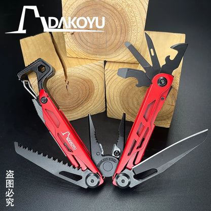 DAKOYU DKShadow Multitool Camping Pliers with Emergency Whistle -8 Color Compact Outdoor Tool, Suitable for Hiking and Camping