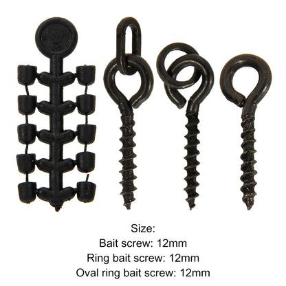 20 Pcs Fishing Screws 50 Pcs Hook Stop Carp Hook Fasteners Carp Bait Screws Carp Fishing Stopper For Fishing Rig Boilies Fish