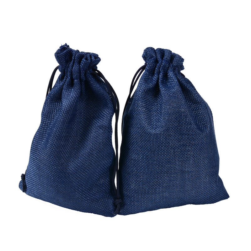 5pcs Multisize Jute Burlap Linen Drawstring Bag Christmas Halloween Gift Bags Wedding Birthday Party Candy Chocolate Packing Bag