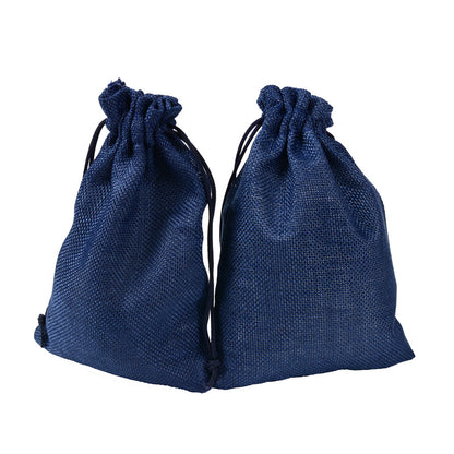 5pcs Multisize Jute Burlap Linen Drawstring Bag Christmas Halloween Gift Bags Wedding Birthday Party Candy Chocolate Packing Bag
