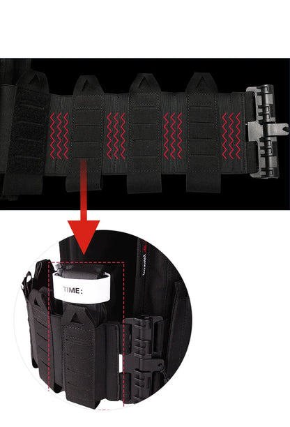 YAKEDA Tactical Vest 6094 Fast detachable light laser cut outdoor hunting black gear carry vest of high quality
