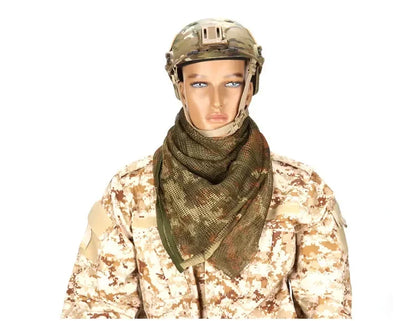 Camouflage Netting Scarf Sniper Veil Camo Mesh Face Scarf Veil Shemagh Head Wrap for Outdoor Camping Hiking Hunting Shooting
