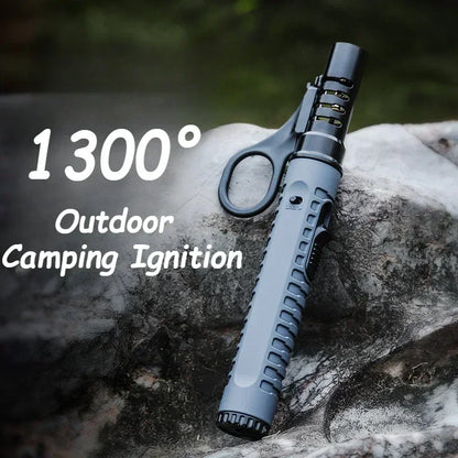 2025 New Flamethrower Inflatable 1300° Outdoor Camping Ignition Portable Lighting Gun Stove Accessories Camping Barbecue Tool