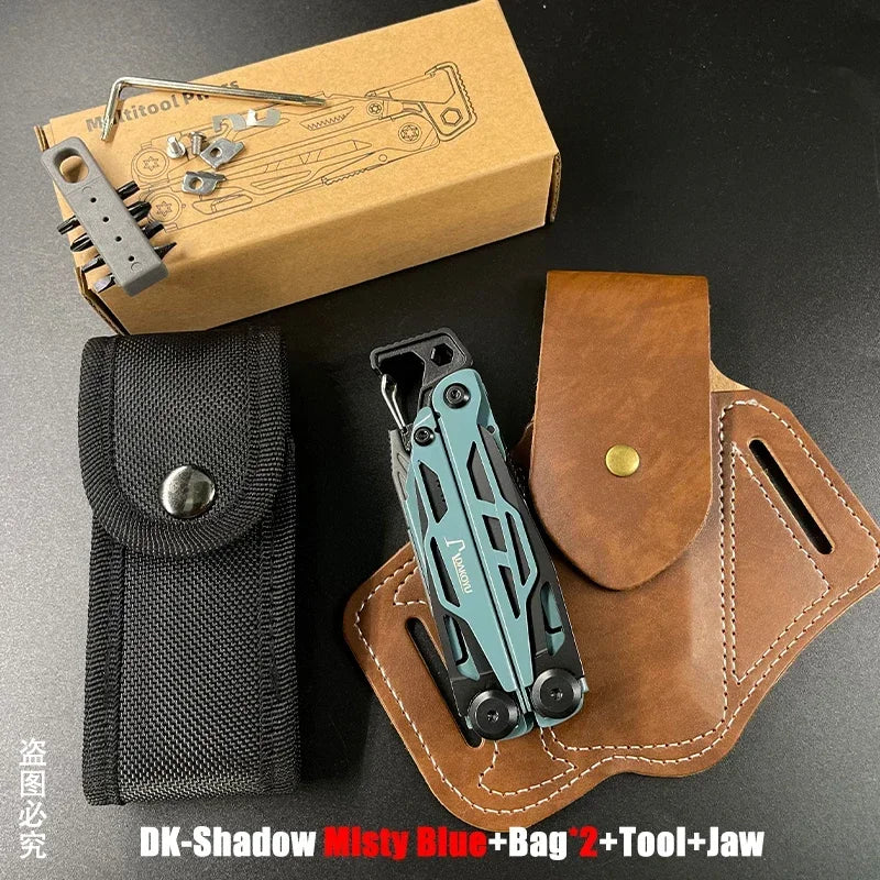 DAKOYU DKShadow Multitool Camping Pliers with Emergency Whistle -8 Color Compact Outdoor Tool, Suitable for Hiking and Camping