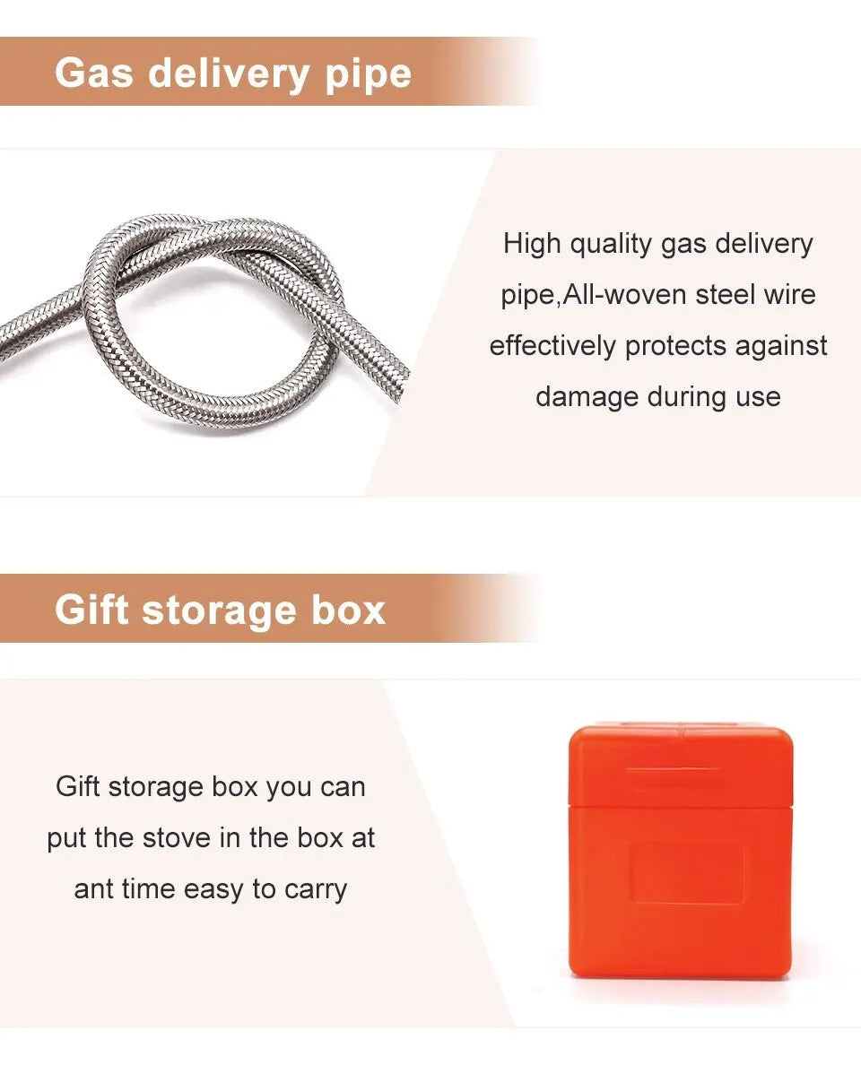 Camping Tourist Burner Big Power Gas Stove Cookware Portable Furnace Picnic Barbecue Tourism Supplies Outdoor recreation