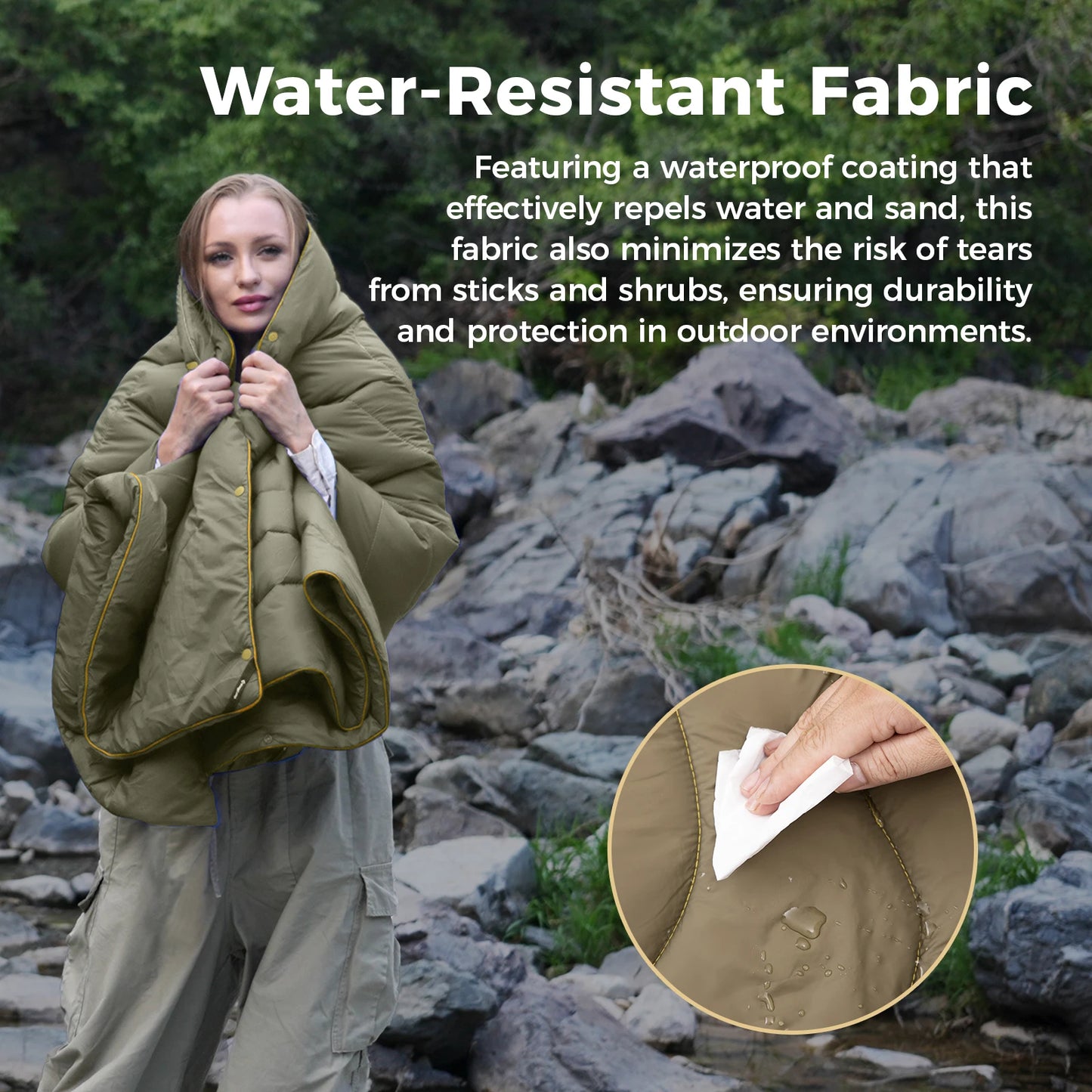 KingCamp Outdoor Camping Blanket, Lightweight Puffy Blanket, Camping Quilt For Cold Weather, Adventure, Sleeping, Backpacking