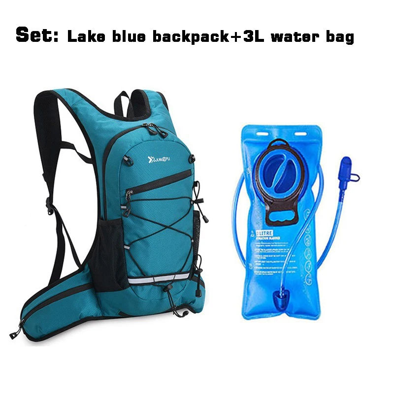 Outdoor Sports Water Bag Set 3Liters Inner Bladder Backpack Water Bag Rucksack Waterbag Knapsack with Suction Nozzle Water Pipe