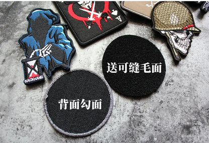 3D Embroidery Creative  Gold Coins and Stereo Eagles Armband  No Signal Woven With Hook Loop For Backpack Clothing Custom Patch
