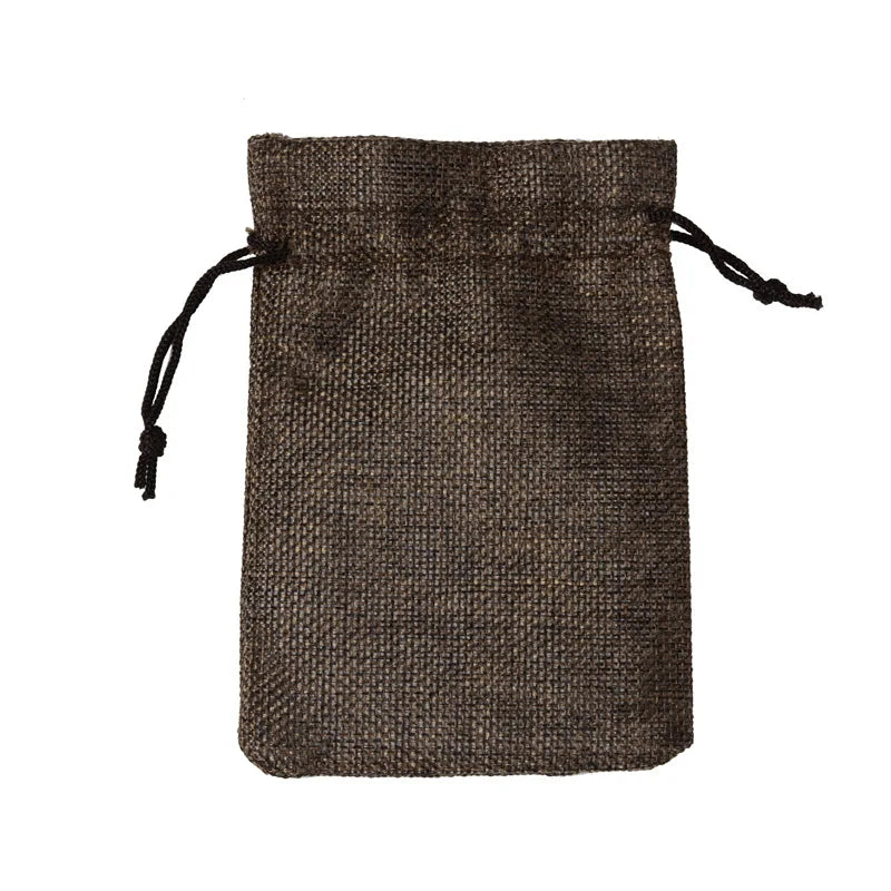 5pcs Multisize Jute Burlap Linen Drawstring Bag Christmas Halloween Gift Bags Wedding Birthday Party Candy Chocolate Packing Bag