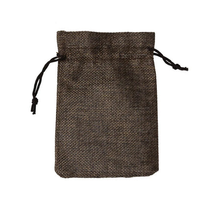 5pcs Multisize Jute Burlap Linen Drawstring Bag Christmas Halloween Gift Bags Wedding Birthday Party Candy Chocolate Packing Bag