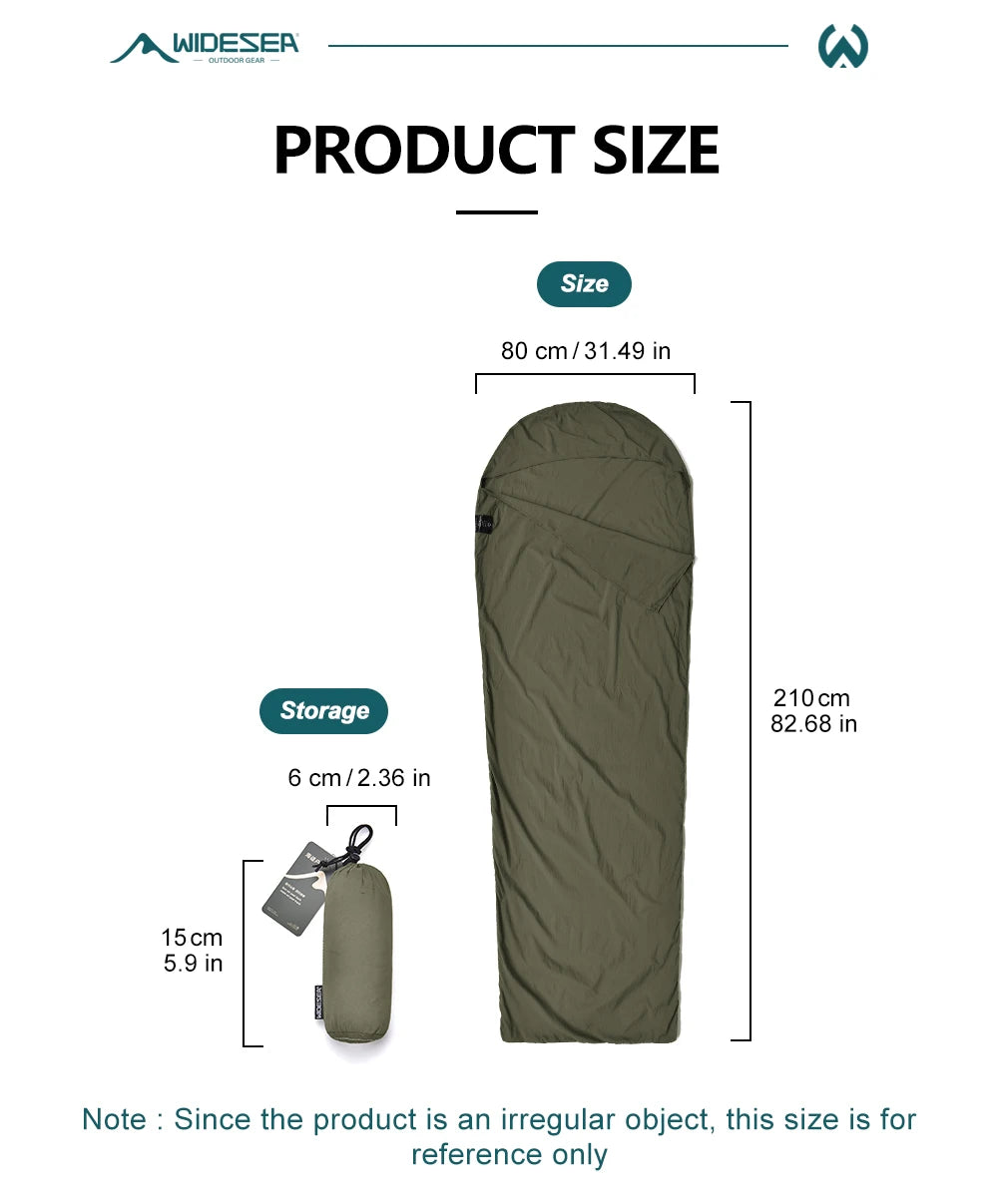 Outdoor Camping Sleeping Bag Liner Ultralight Mummy Sleeping Bag Backpack Liner Single Person Travel  Sleeping Bag