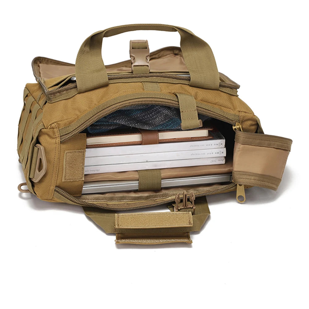 Tactical Messenger Bag Mult-Pockets Military Sling Shoulder Bag Multi-functional MOLLE for Hunting Climbing Cycling