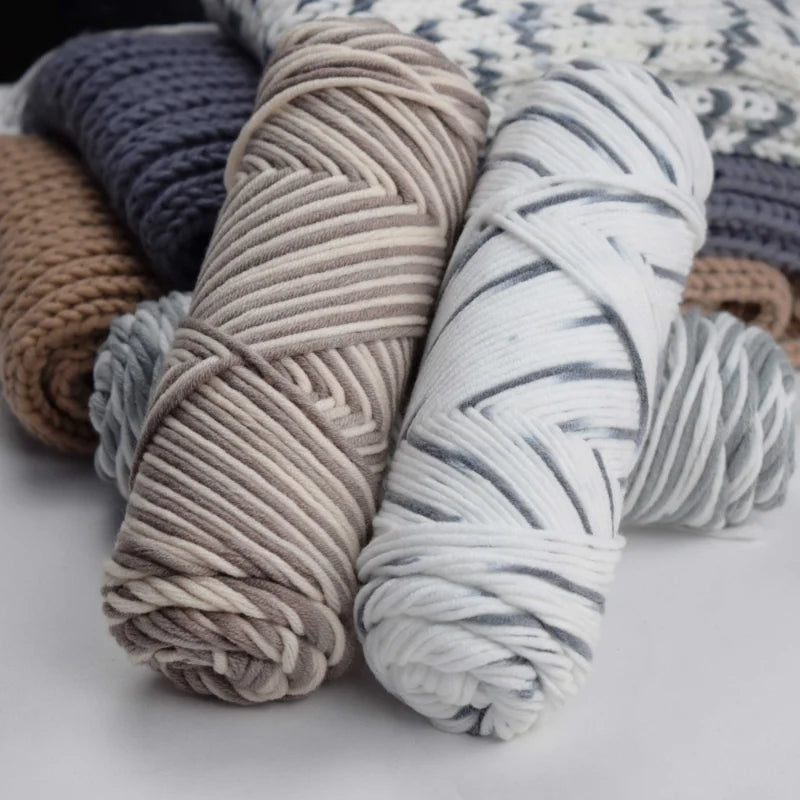 100g/pcs Chunky Yarn Wool Blends for Hand Knitting Handmade DIY Woven Scarf Thread Valentine's Cotton Gift Scarf Sweater Hats