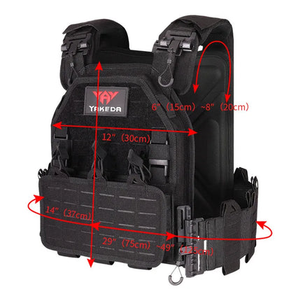 YAKEDA ATFG MOX CAMO Light Weight Quick Release Combat Plate Carrier 1000D Nylon Molle Chaleco Tactico Tactical Vest Hunting