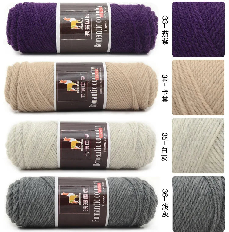 TPRPYN 1pc 100g Alpaca wool Soft Warm Knitting Worsted Alpaca Wool Crochet Yarn Thread Scarves Gloves Handcraft Pure Multic