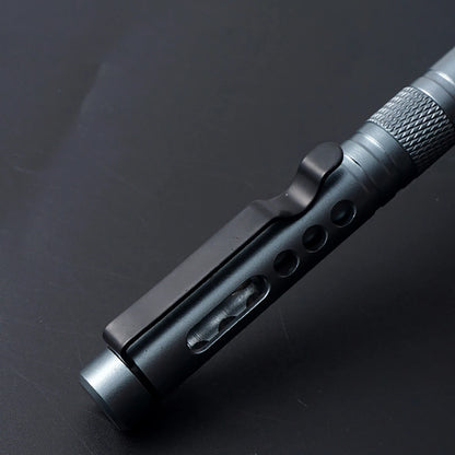 Super fine light CNC  Aluminum metal knock ballpoint pen self defence survival tungsten  breaker EDC