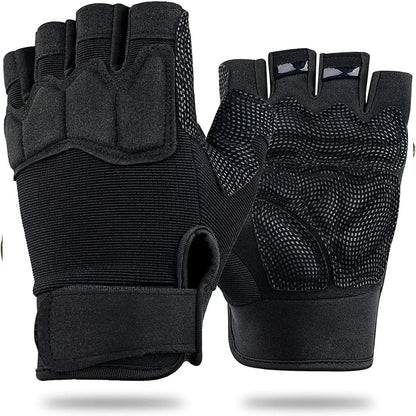 Half Finger Tactical Gloves Fingerless Gloves for Airsoft Shooting Hunting Hiking Cycling Driving Motorcycle Climbing ﻿