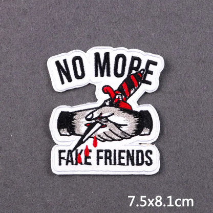 Indicative Slogan Patch Iron/Sew On Patches For Clothing Thermoadhesive Patches Embroidery/Fusible Patch Stay Weird Applique DIY