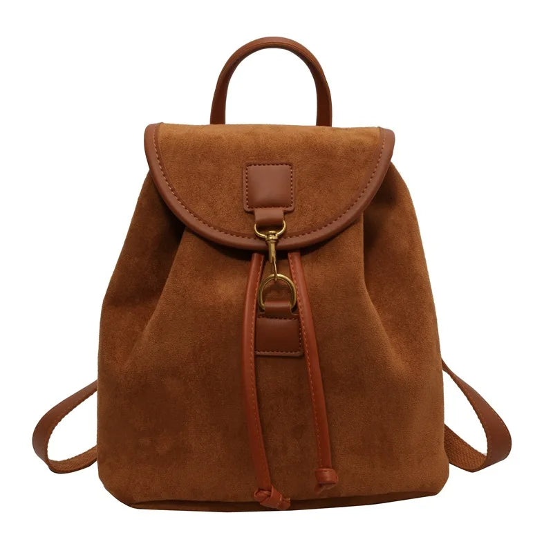 Fashion Women's Stylish Double Shoulder Backpack Large Capacity College Book Bag with Elegant Design Trendy Handbag for Students