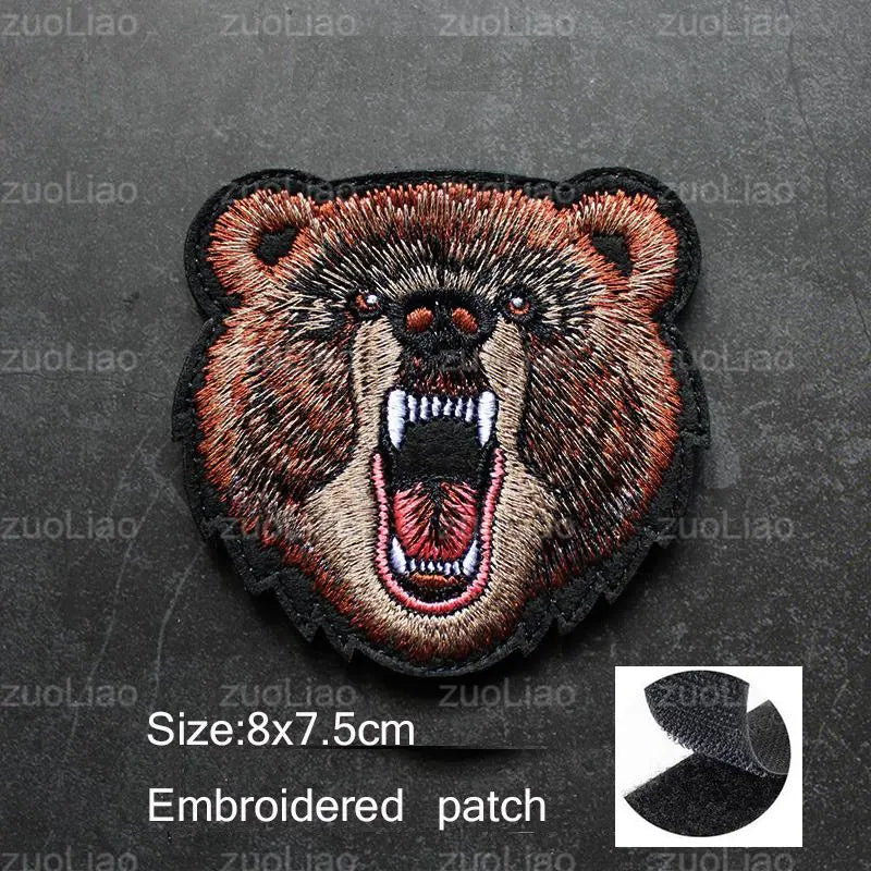 3D Embroidery Creative  Gold Coins and Stereo Eagles Armband  No Signal Woven With Hook Loop For Backpack Clothing Custom Patch