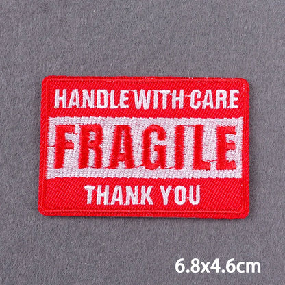 Indicative Slogan Patch Iron/Sew On Patches For Clothing Thermoadhesive Patches Embroidery/Fusible Patch Stay Weird Applique DIY