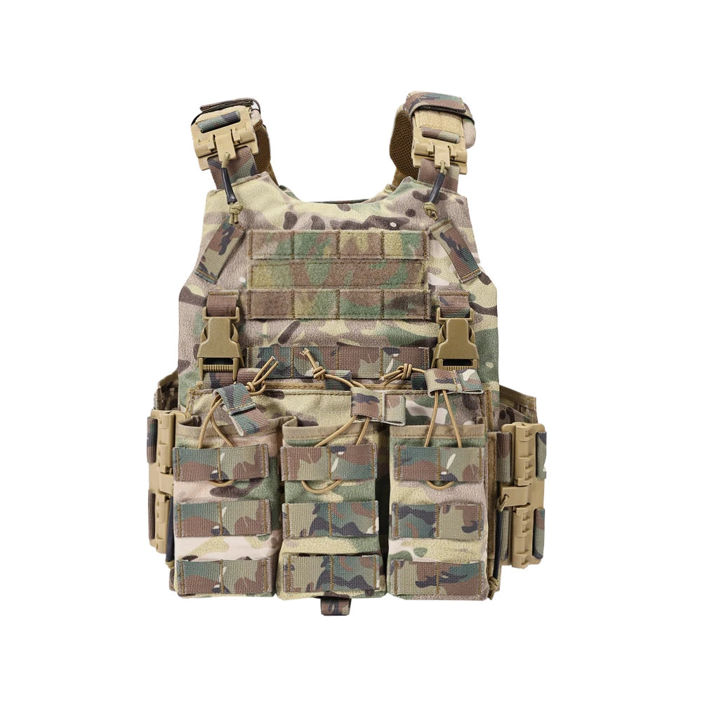 New Tatctical Hunting Vest Combat Carrier Molle Magazine Pouch Quick Release Comfort Lightweight Utility Cummerbund Paintball