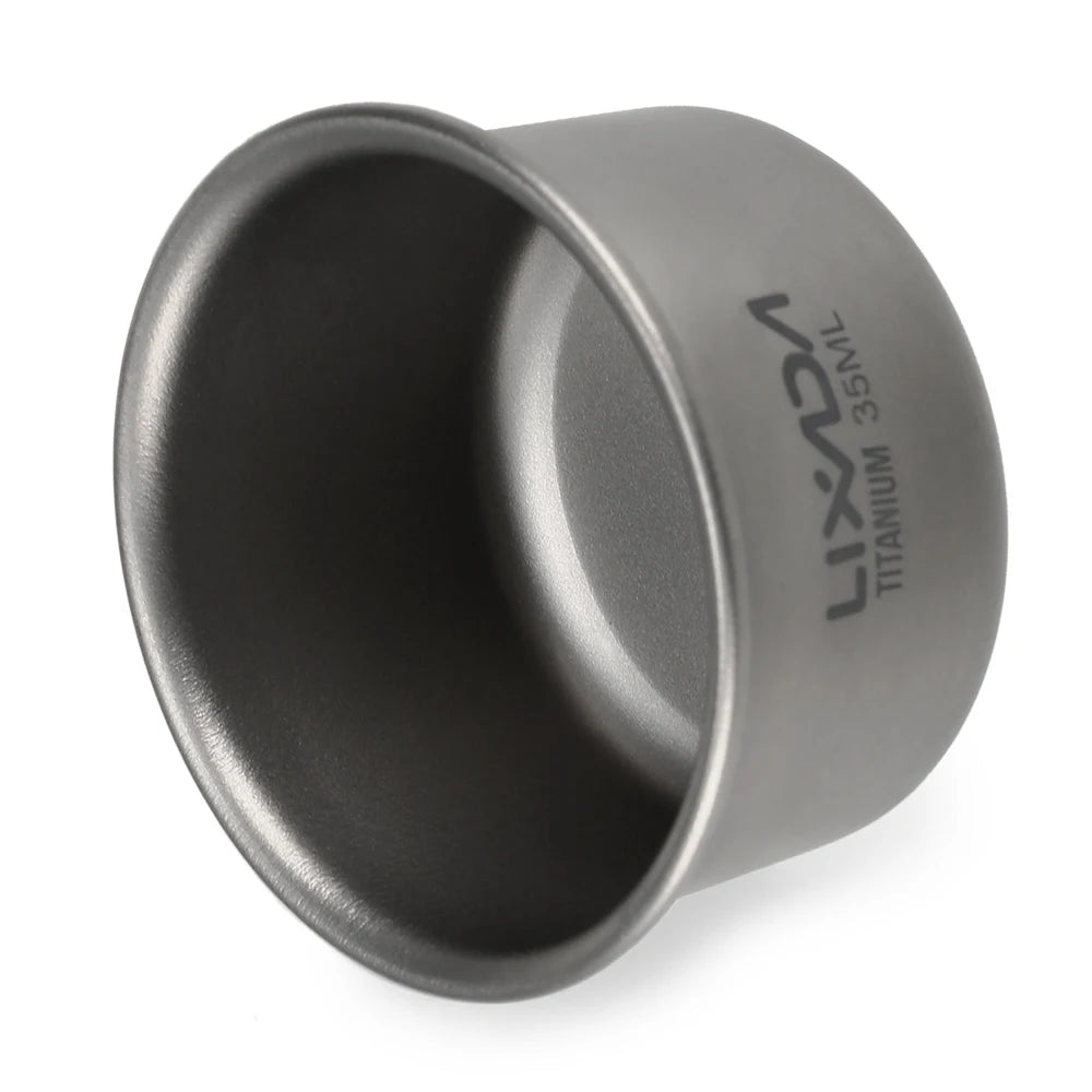 1/3pcs Lixada 35ml Mini Titanium Tea Cup Home Office Outdoor Camping Hiking Coffee Tea Cup Mug 8g