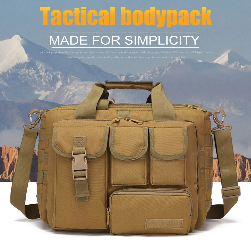 Tactical Messenger Bag Mult-Pockets Military Sling Shoulder Bag Multi-functional MOLLE for Hunting Climbing Cycling