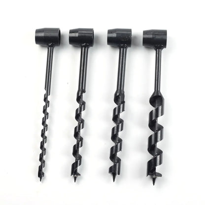 Bushcraft Outdoor Survival Hand Drill Carbon Steel Manual Auger Manual Survival Drill Self-Tapping Wood Punching Tool