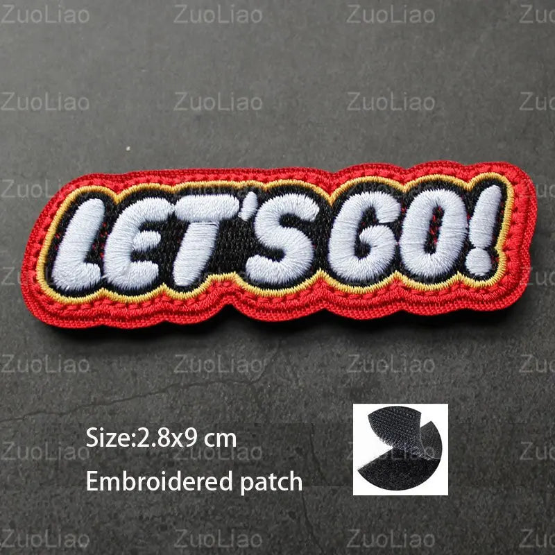 3D Embroidery Creative  Gold Coins and Stereo Eagles Armband  No Signal Woven With Hook Loop For Backpack Clothing Custom Patch