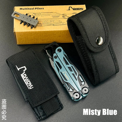 DAKOYU DKShadow Multitool Camping Pliers with Emergency Whistle -8 Color Compact Outdoor Tool, Suitable for Hiking and Camping