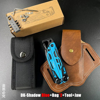 DAKOYU DKShadow Multitool Camping Pliers with Emergency Whistle -8 Color Compact Outdoor Tool, Suitable for Hiking and Camping