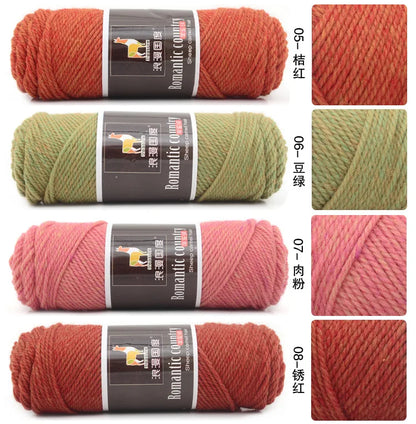 TPRPYN 1pc 100g Alpaca wool Soft Warm Knitting Worsted Alpaca Wool Crochet Yarn Thread Scarves Gloves Handcraft Pure Multic
