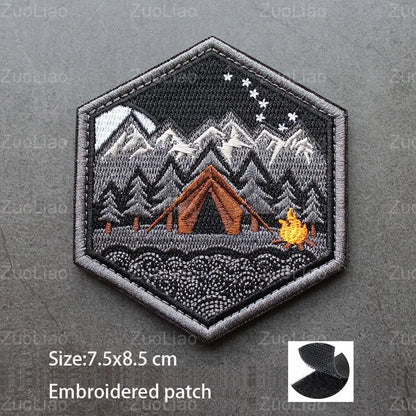 3D Embroidery Creative  Gold Coins and Stereo Eagles Armband  No Signal Woven With Hook Loop For Backpack Clothing Custom Patch